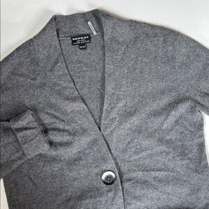Repeat Cashmere Oversized Button Gray Cardigan Sweater Silver Edition Women’s XS